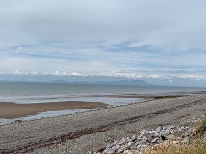 View of shore with tide out